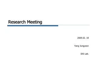 research meeting