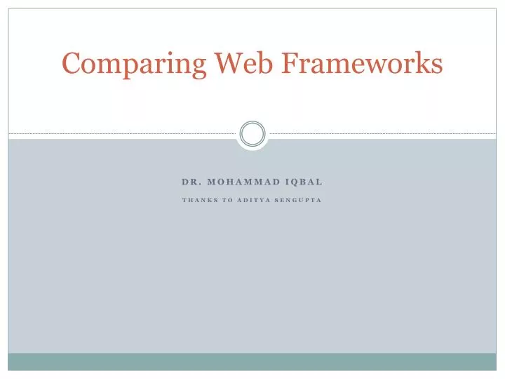 comparing web frameworks