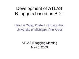 Development of ATLAS B-taggers based on BDT