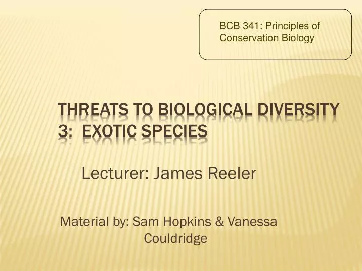 threats to biological diversity 3 exotic species