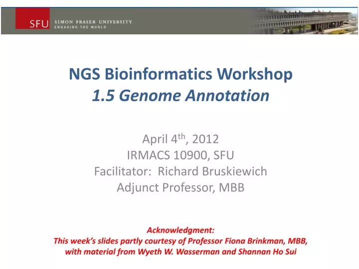 ngs bioinformatics workshop 1 5 genome annotation