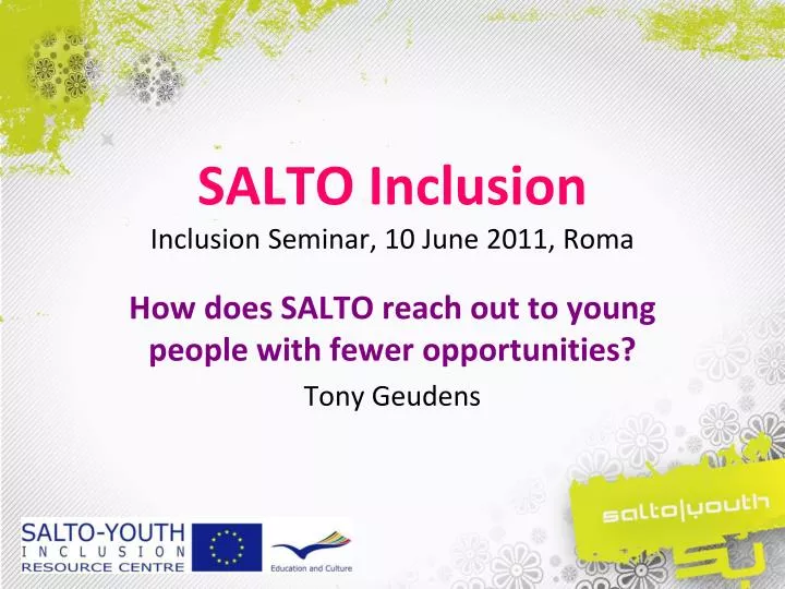 salto inclusion inclusion seminar 10 june 2011 roma