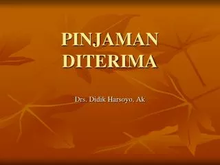 pinjaman diterima