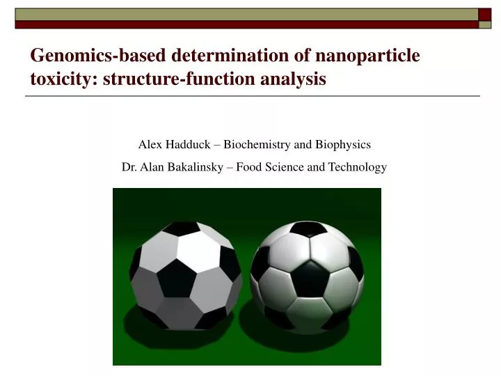 genomics based determination of nanoparticle toxicity structure function analysis