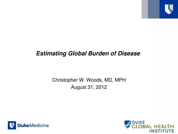 estimating global burden of disease