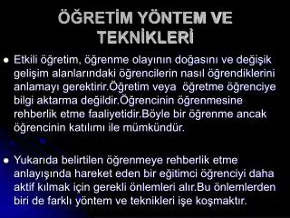 ret m y ntem ve tekn kler
