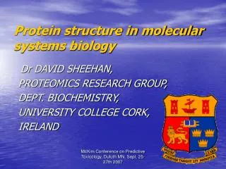 Protein structure in molecular systems biology