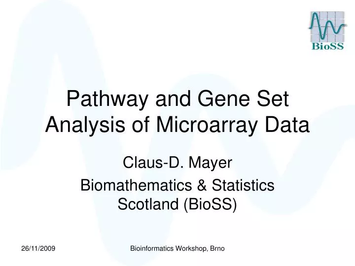 pathway and gene set analysis of microarray data