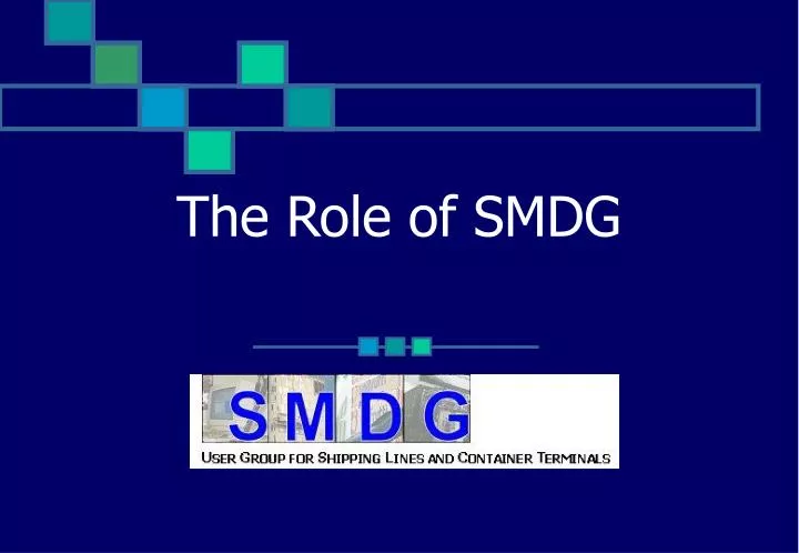the role of smdg