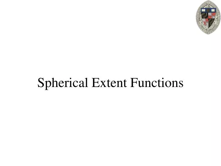 spherical extent functions