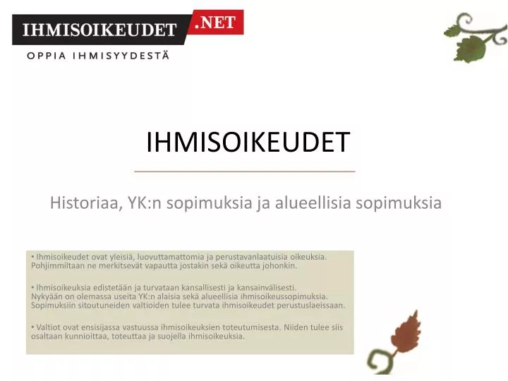 ihmisoikeudet