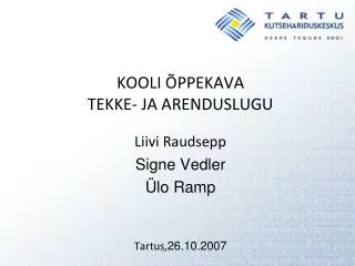 kooli ppekava tekke ja arenduslugu