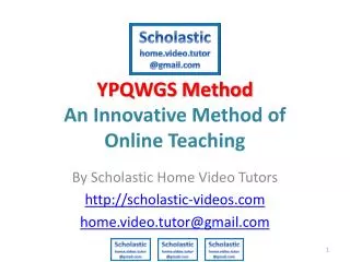 YPQWGS Method An Innovative Method of Online Teaching