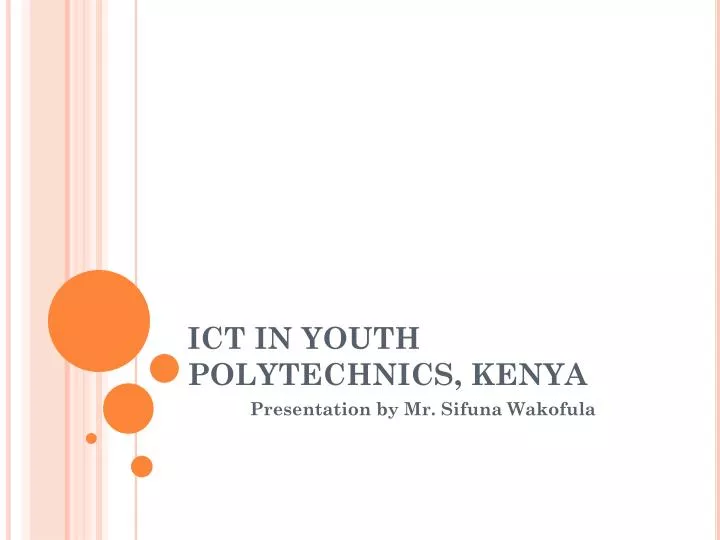 ict in youth polytechnics kenya