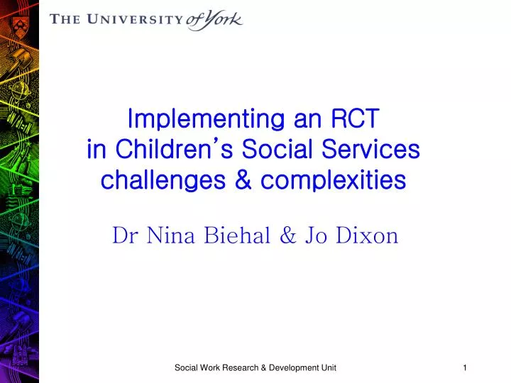 implementing an rct in children s social services challenges complexities
