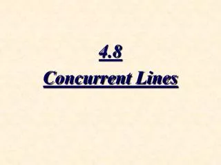 4.8 Concurrent Lines