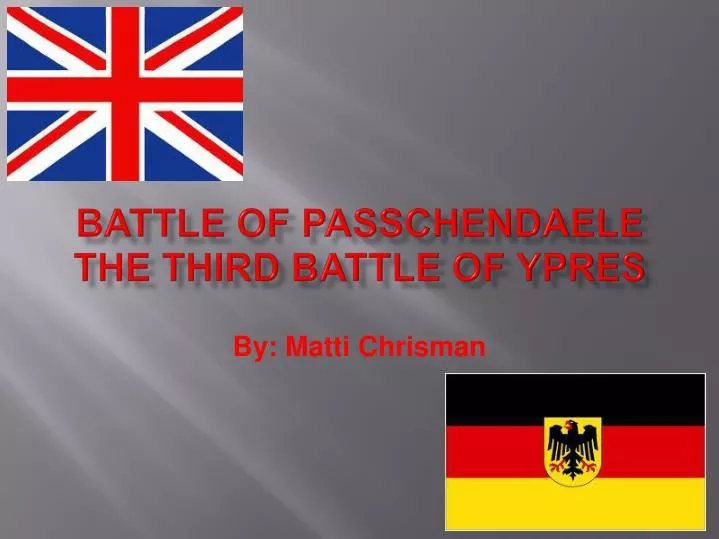battle of passchendaele the third battle of ypres