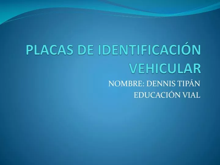 placas de identificaci n vehicular