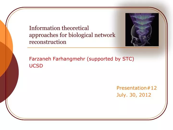 information theoretical approaches for biological network reconstruction