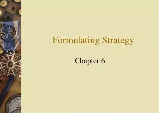 Formulating Strategy