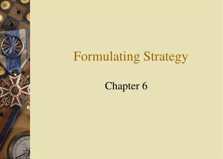 formulating strategy