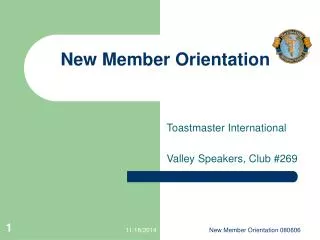 New Member Orientation