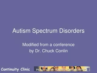 Autism Spectrum Disorders