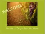 Welcome - slide 1