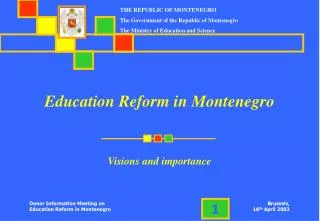 Education Reform in Montenegro