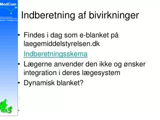 indberetning af bivirkninger