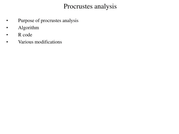 procrustes analysis