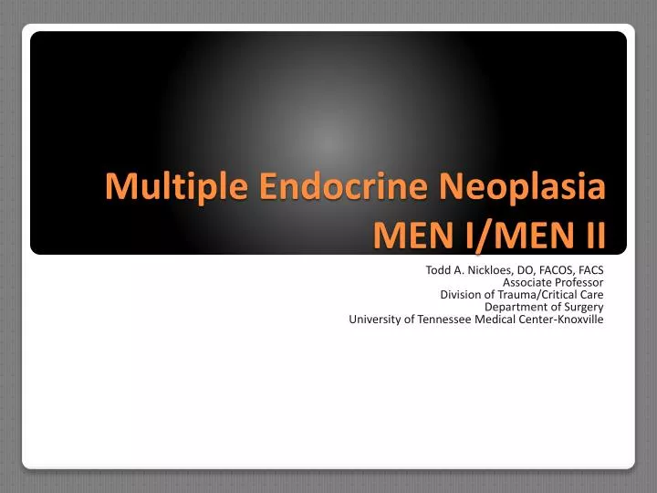 multiple endocrine neoplasia men i men ii