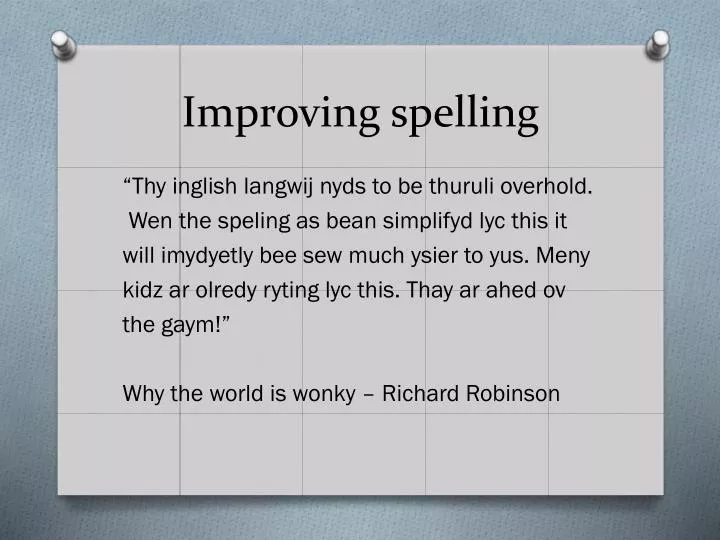 improving spelling