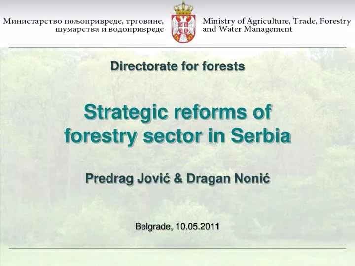 strategic reforms of forestry sector in serbia