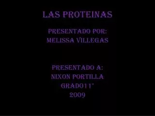 las proteinas