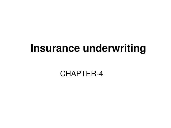 insurance underwriting