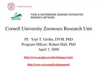 FOOD &amp; WATERBORNE DISEASES INTEGRATED RESEARCH NETWORK