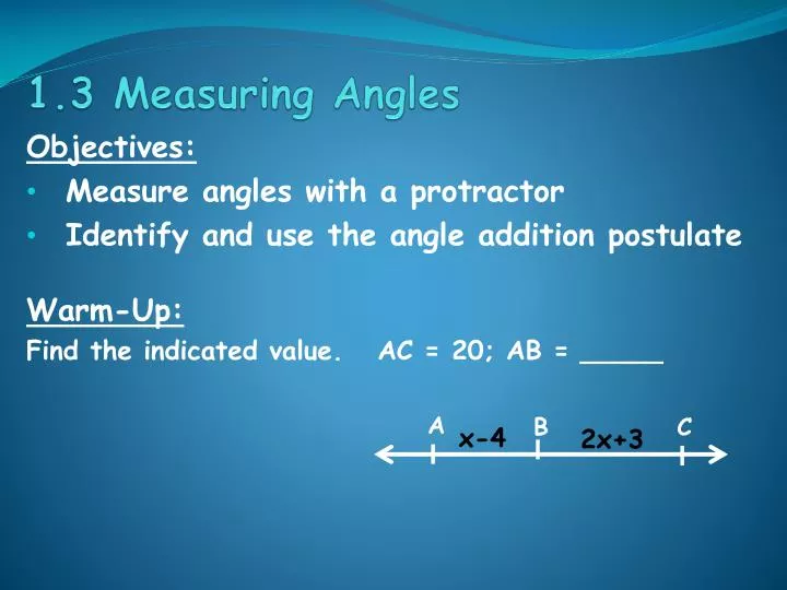 1 3 measuring angles