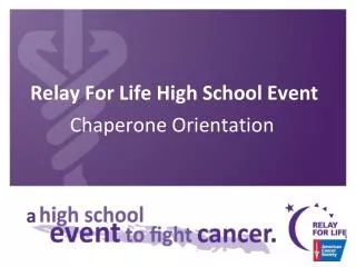 Relay For Life High School Event