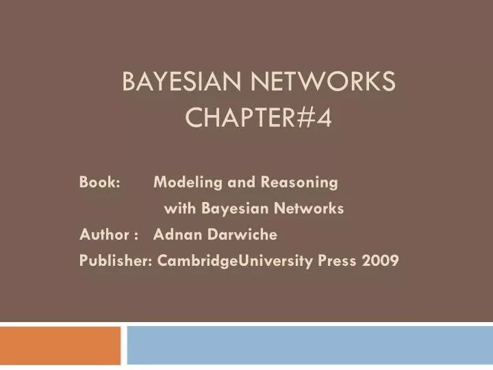 bayesian networks chapter 4