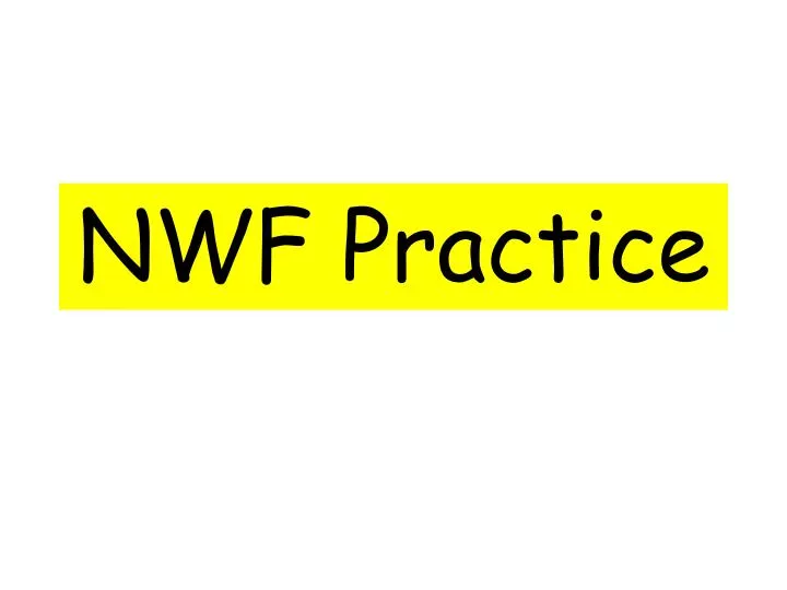 nwf practice