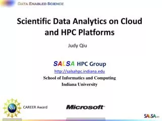 Scientific Data Analytics on Cloud and HPC Platforms