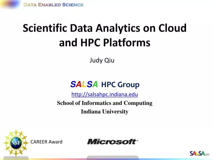 scientific data analytics on cloud and hpc platforms