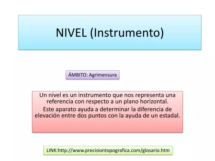 nivel instrumento