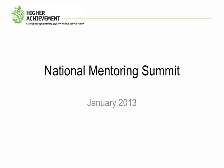 national mentoring summit