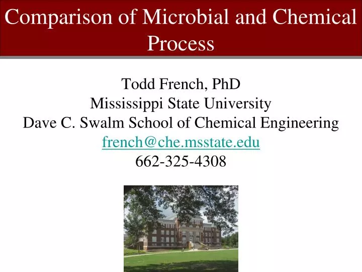 comparison of microbial and chemical process