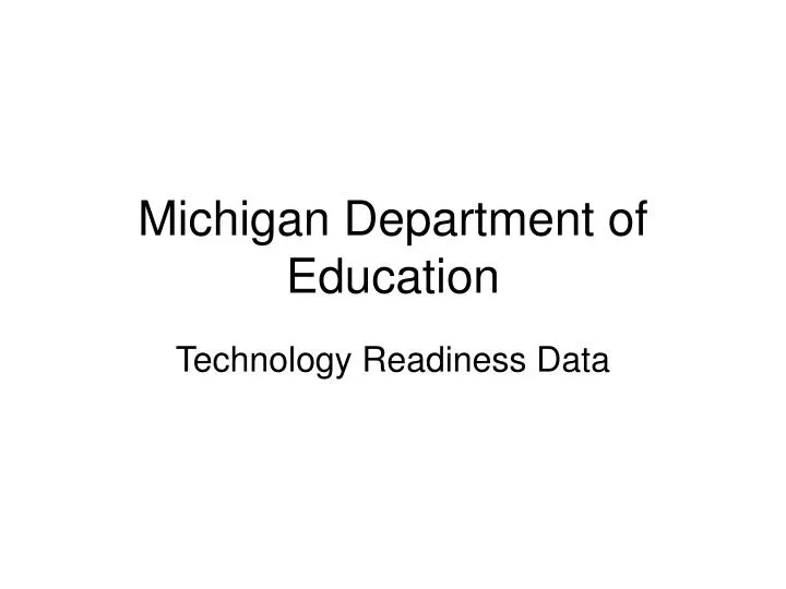 michigan department of education