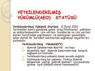 yetk lend r lm y k ml aeo stat s