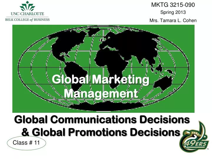 global marketing management global communications decisions global promotions decisions