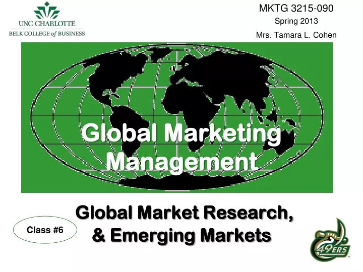 global marketing management global market research emerging markets